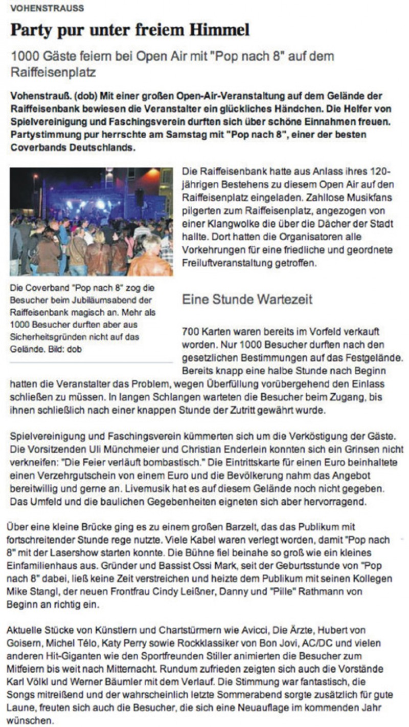 Party pur unter freiem Himmel