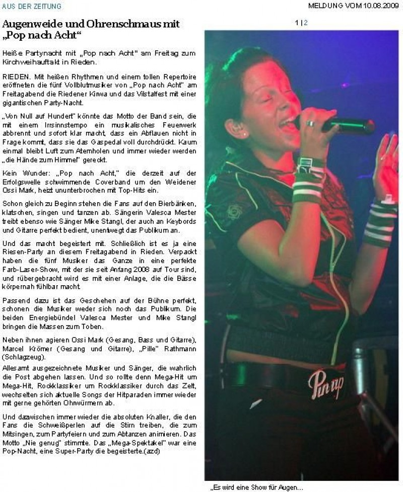 Augenweide und Ohrenschmaus mit &quot;Pop nach Acht&quot;