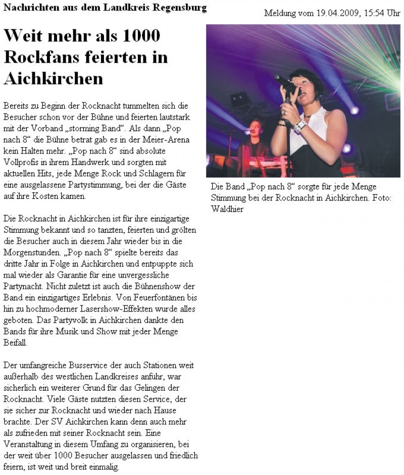 Weit mehr als 1000 Rockfans feierten in Aichkirchen