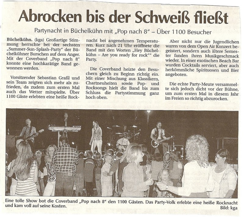 Abrocken bis der Schweiß fließt