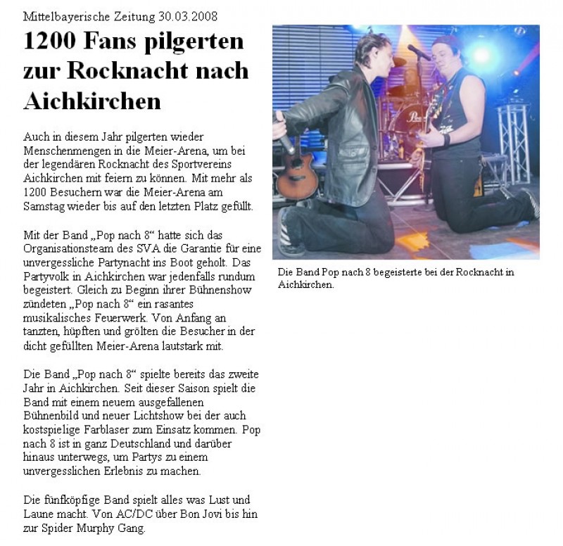 1200 Fans pilgerten zur Rocknacht nach Aichkirchen