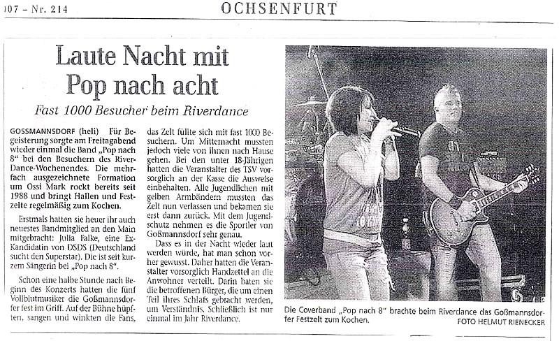 Laute Nacht mit &quot;Pop nach Acht&quot;