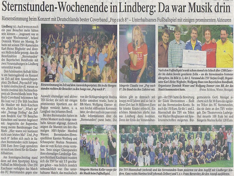 Sternstunden-Wochenende in Lindberg: Da war Musik drin