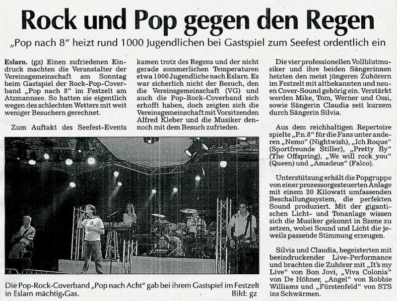 Rock und Pop gegen den Regen