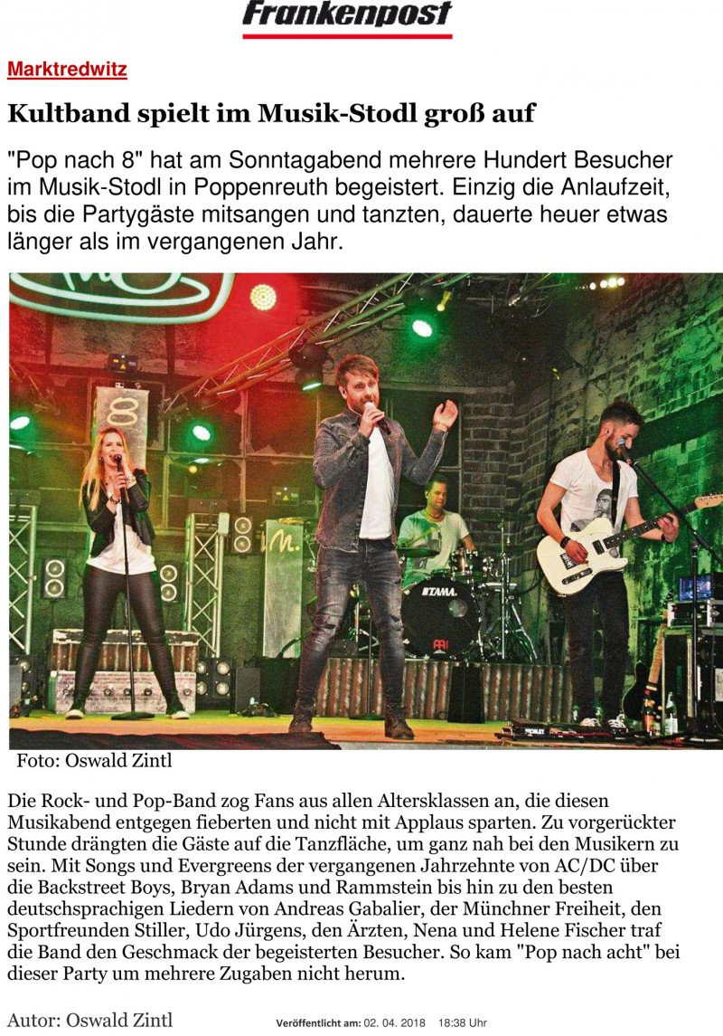 Kultband spielt in Poppenreuth